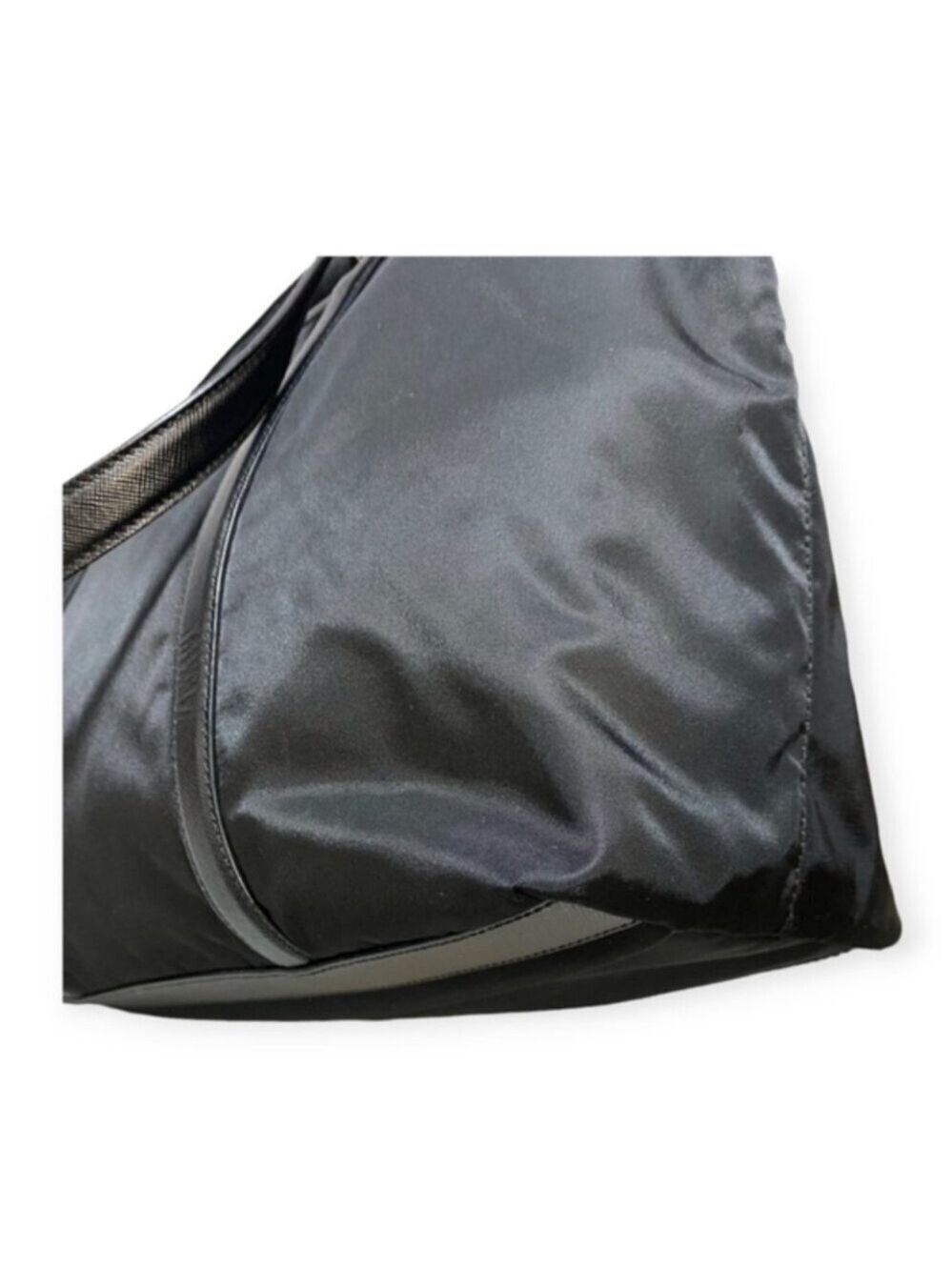Authentic Prada Tessuto Nylon Tote Bag | Black Triangle Logo | Lampo Zipper - Picture 8 of 15